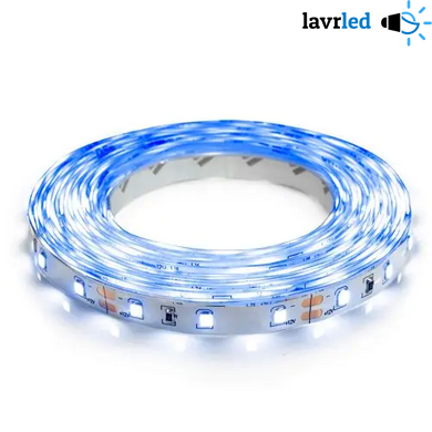 Светодиодная лента негерметичная -12V-2835/3528smd-60 led/м-бабина/5 метров-синий цвет, Синій, 12V
