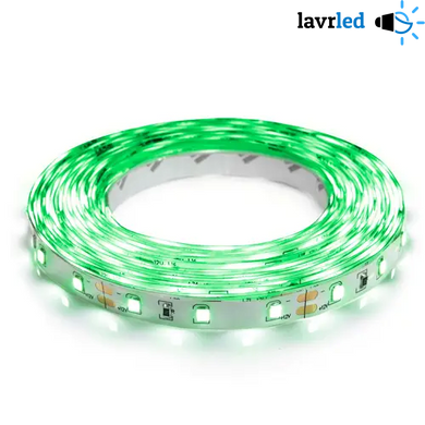 Світлодіодна стрічка негерметична-12V-2835/3528smd-60 led/м-бабіна/5 метрів-зелений колір, Зелений, 12V