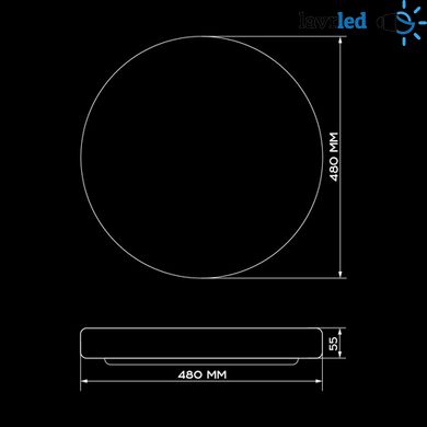 Світильник світлодіодний Biom DEL-R20-42-4-DIY 4500K 42Вт без д/в