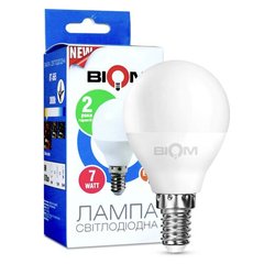 Світлодіодна лампа Biom BT-565 G45 7W E14 3000К матова
